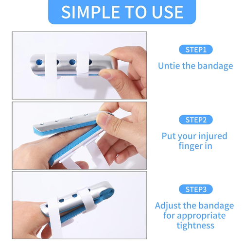 3 Pack Finger Splint: For Broken Finger, Arthritis, Knuckle Immobilization - Picture 4 of 7