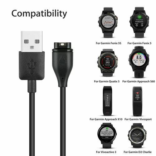 For Garmin Instinct Charger Replacement Charging Cable Cord USB - Picture 6 of 10