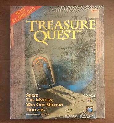 Treasure Quest (PC CD-ROM, 1996) Complete Big Box 