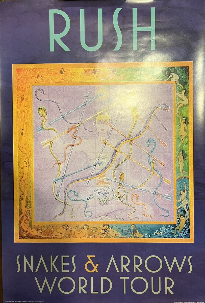 RUSH VERY RARE ORIGINAL VINTAGE SNAKES AND ARROWS WORLD TOUR