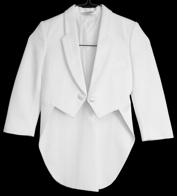 Boys Size 3 White Christian Dior Tuxedo Tailcoat Wedding