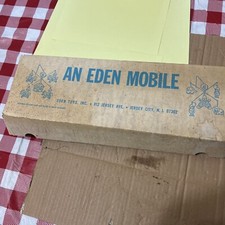 NOS MCM Vintage Wooden Musical Clowns Eden Baby Mobile