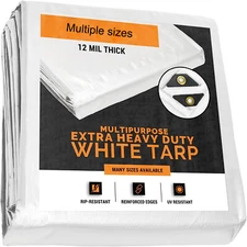 Finished Size Heavy Duty Tarp 12mil Waterproof Camping Tarpaulin Cover Canopies