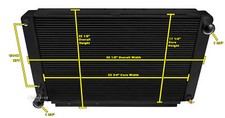 Kr Champion 3 Row Black Finish Radiator For 1961-1965 Lincoln Continental V8 Eng Kr Champion 3 Row Black Finish Radiator For 1961-1965 Lincoln Continental V8 Eng