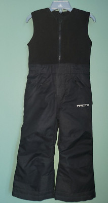 UNISEX ARCTIX 5K BLACK FLEECE UPPER TOP SNOW SKI PANT BIBS OVERALLS TODDLER 3T