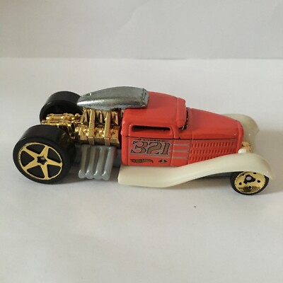 Hot Wheels Mid Mill Red White Gold Rod 1:64 Diecast 2011