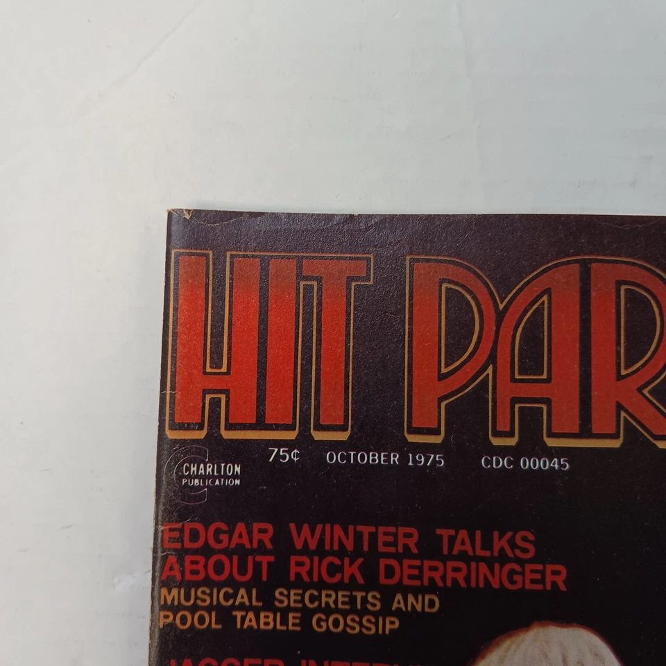 Vintage October 1975 HIT PARADER Rock & Roll Magazine KISS Centerfold Poster - Image 2 of 4