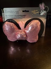 The Creme Shop Minnie Mouse Limited Edition Teddy Plushie Spa Headband Pink Bow