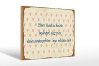 Holzschild Spruch 12X18 Cm Hund Haben Bedeutet Schild