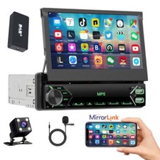 1DIN 7" Flip DAB+ Autoradio Touchscreen Bildschirm Bluetooth SD TF Radio Kamera