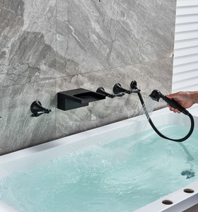 Details About Wall Mount Oil Rubbed Bronze Waterfall Tub Faucet Bathroom Tub Filler Mixer Tap