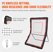VEVOR Lacrosse Rebounder, 5x7 Ft Volleyball Bounce Back Net, pitchback net