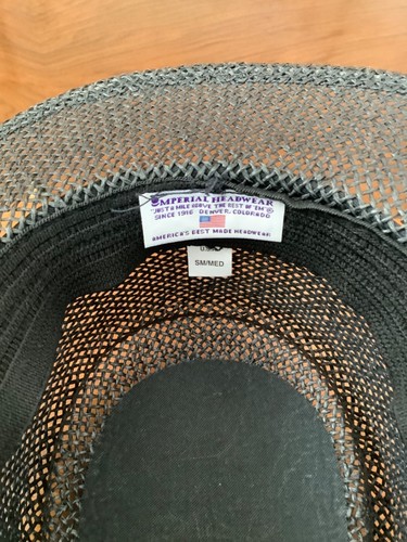 Imperial Headwear DESERT MOUNTAIN Golf STRAW HAT Black Size Small/Medium USA - Picture 8 of 8