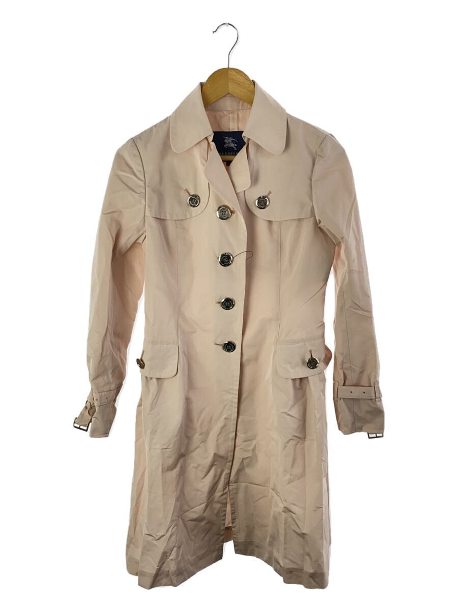 Burberry London Trench Coat 38 Polyester Pnk Plain Frd19-260-12 Belt Missing Lef