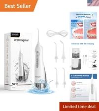 Water Flosser for Teeth with 360 Rotating Nozzle - Gum Health & Plaque Removal