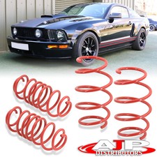 Red Coil Height Drop Suspension Lowering Springs Set For 2005-2014 Ford Mustang Red Coil Height Drop Suspension Lowering Springs Set For 2005-2014 Ford Mustang