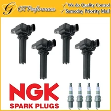 Quality Ignition Coil & NGK Spark Plug 4PCS for 2004-2011 Saab 9-3/ 9-3X 2.0L L4