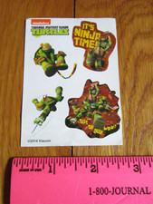 Teenage Mutant Ninja Turtles Nickelodeon STICKERS 2014 Small Sheet CEC FREE SHIP