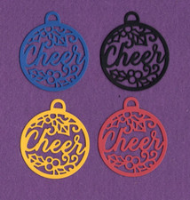 Christmas Ornament Cheer die cuts scrapbook cards