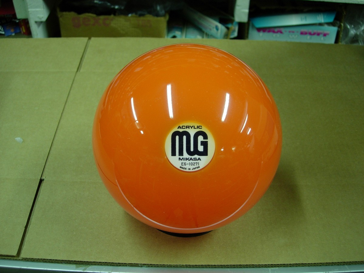 15# 7oz NOS NIB Mikasa MG Acrylic Orange Bowling Ball | eBay