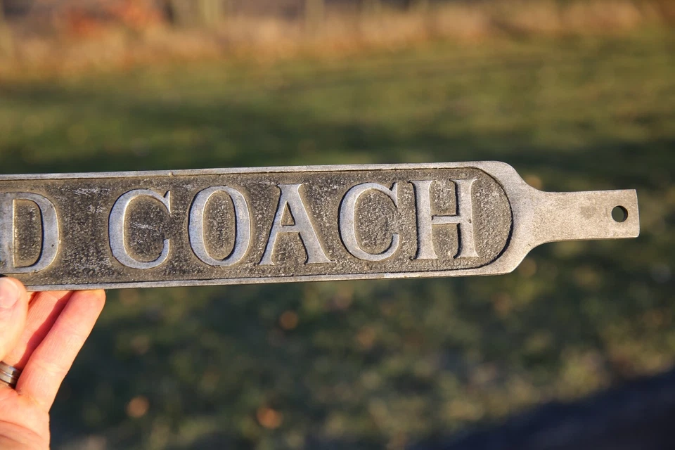 Vintage Invalid Coach Funeral License Plate Car Emblem Sign Packard Hearse old - Image 4 of 4