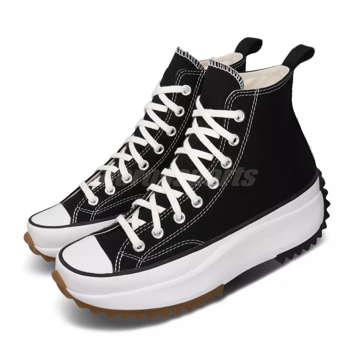 Auto Stewart ø Ret Converse Run Star Hike Black White Gum Men Unisex Casual Platform Shoes  166800C | eBay