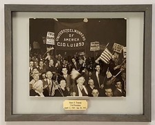 1948 Truman Barkley Union Rally Dramatic Framed Photograph