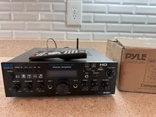 Pyle Compact Wireless Bluetooth Stereo Amplifier w/ Digital LCD Display 200 Watt