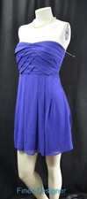 TRIXXI sexy Dress cocktail pleated mini gown evening dress indigo Junior 3 S NEW