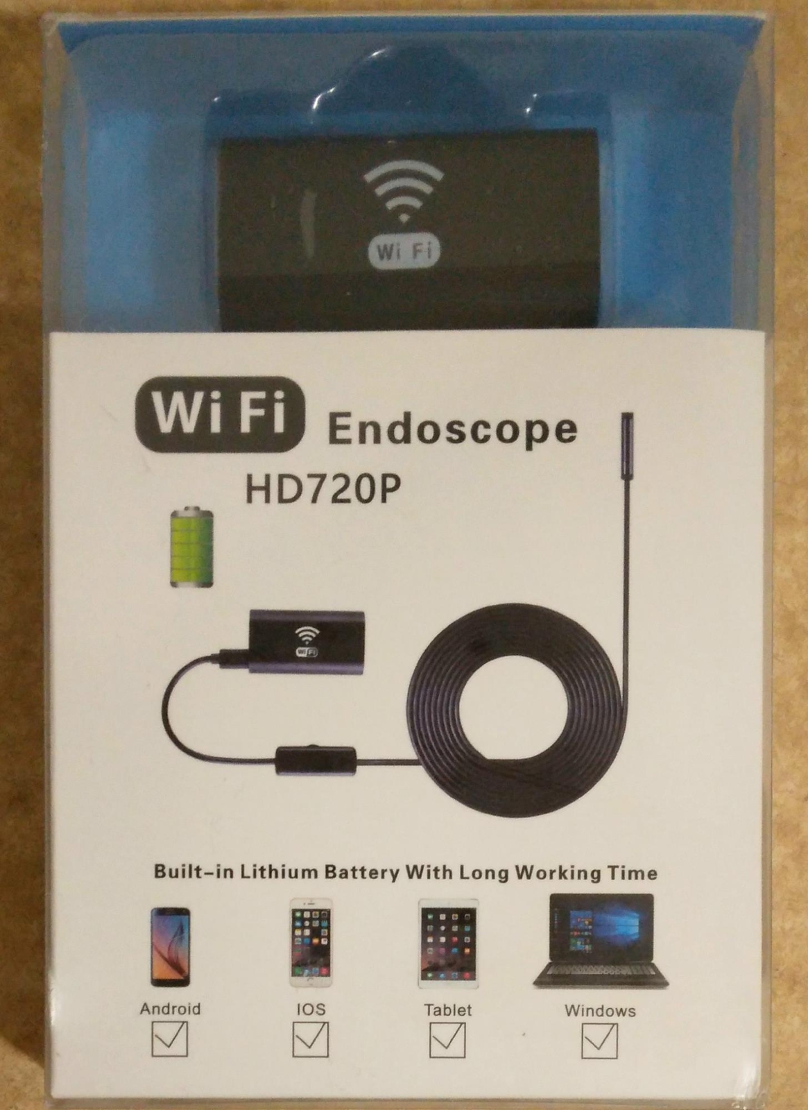 NEW Wi Fi Endoscope, HD720P, 3.5m Cable, for Android/iOS/Windows eBay
