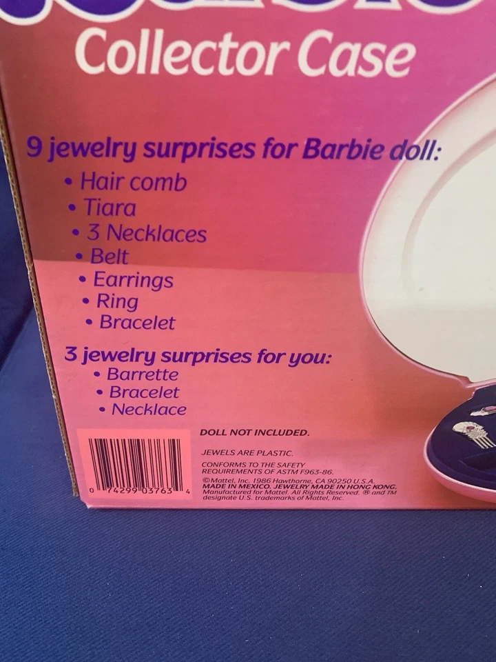 Estuche de coleccionista Barbie Jewel Secrets 1986 Mattel vintage #3763 sellado Foto 4 de 4