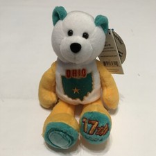Coin Bear 17 Ohio State Collectible Stuffed Plush 9" Bear Ltd Treasures
