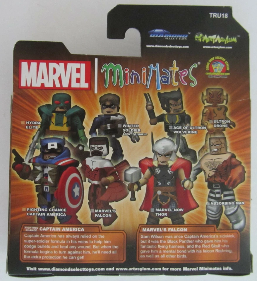 MARVEL~MINIMATES~FIGHTING CHANCE CAPTAIN AMERICA~MARVEL'S FALCON~TRU~2 PAC~NEW Foto 2 de 2