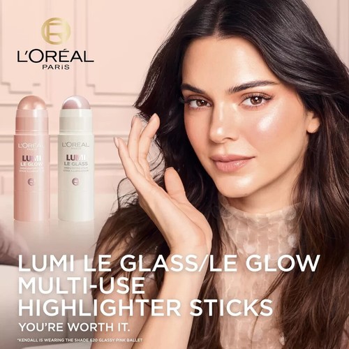 L'Oreal Paris Lumi Le Glass Highlighter Stick Shimmer 620 Glassy Pink Ballet NEW - Picture 4 of 6