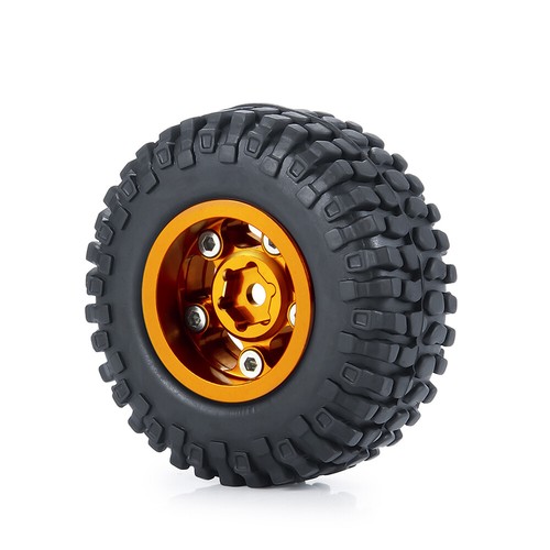 For 1/24 RC Crawler Axial SCX24 1.0" Mud Rubber Tires & Beadlock Wheel Rims Set - Picture 62 of 124