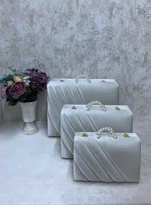 Braut  Hochzeitstruhe 3tlg. aus Samt - Truhe Sandik Ceyiz Dügün Nisan Söz Kina