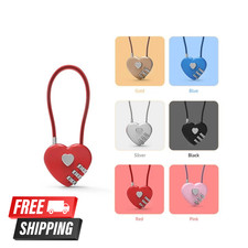MultiFunctional Heart Lock Gym Travel Luggage Suitcase Approved Lock For Luggage