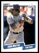 1990 Fleer EDDIE MURRAY #404 Los Angeles Dodgers HOF