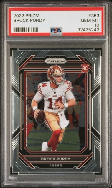2022 Panini Prizm Brock Purdy Rookie Card RC 353 PSA 10 49ers Free S&H! Football