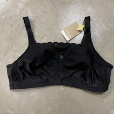 NWT Amoena Isabel 2118 Mastectomy Bra 40C Black Camisole w/ Pockets Wireless
