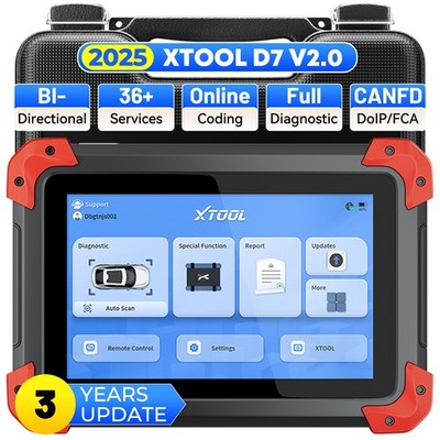 XTOOL D7 OBD2 Scanner Full System Diagnostic Bidirectional Coding Key Programmer