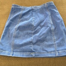PACSUN Blue Panel Denim Mini Skirt Size 24 BB