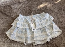 Loveshackfancy Ruffle mini skirt in blue cove