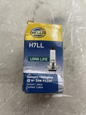 Hella Long Life H7LL Halogen Bulb H7 (PX26d) 12V - 55W for High Beam or Low Beam