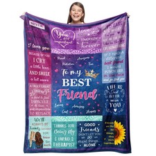 Best Friend Blanket - Bestie Birthday Gifts for Women - Friendship Throw 50"X...