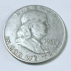 1960 D Franklin Silver Half Dollar - 90% Silver- Circulated Coin #5470