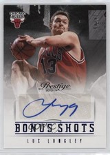2013-14 Panini Prestige Bonus Shots Auto Blue 4/49 Luc Longley #12 Auto pu3