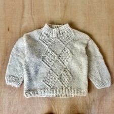 Pull Vintage Maille Écru