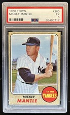 1968 Topps Mickey Mantle #280 New York Yankees PSA 5