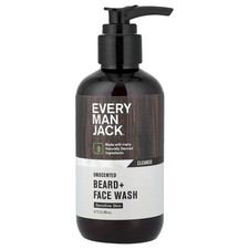 Beard  Face Wash, Sensitive Skin, Unscented, 6.7 fl oz 200 ml 